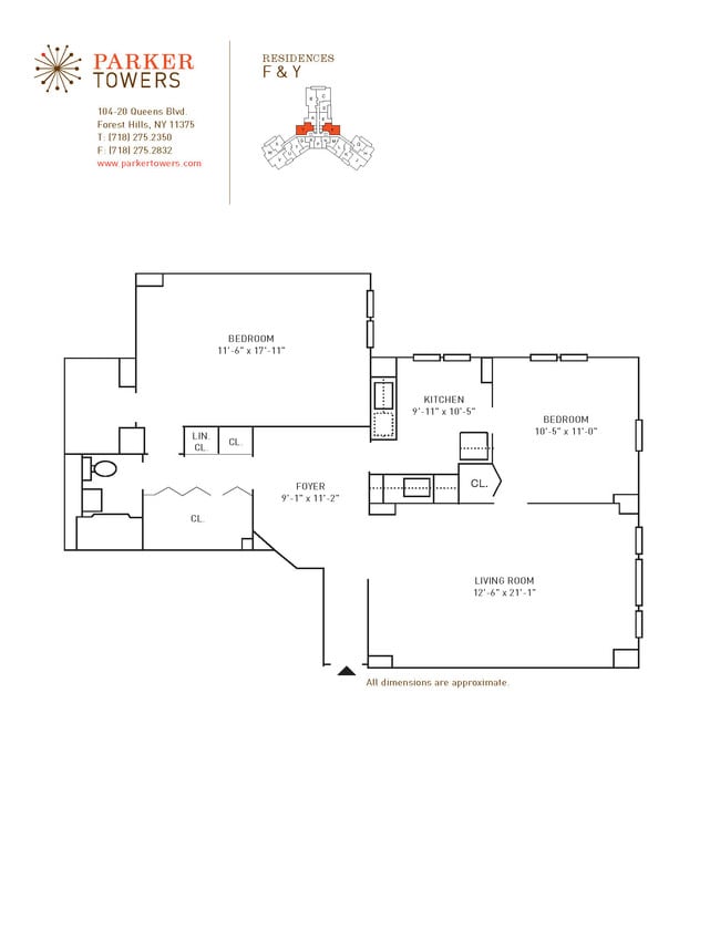 Floorplan - Parker Towers