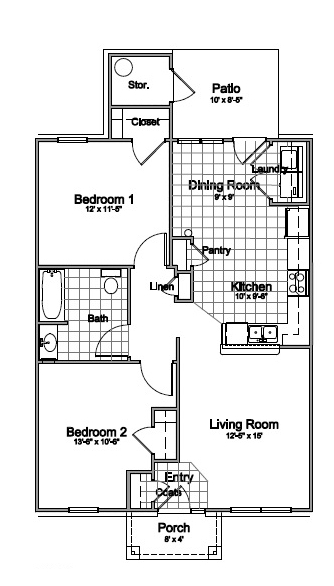 2BR/1BA - Sandy Ridge Apartments