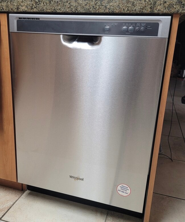 Kitchen - Stainless Whirlpool Dishwasher - 1080 Park Blvd