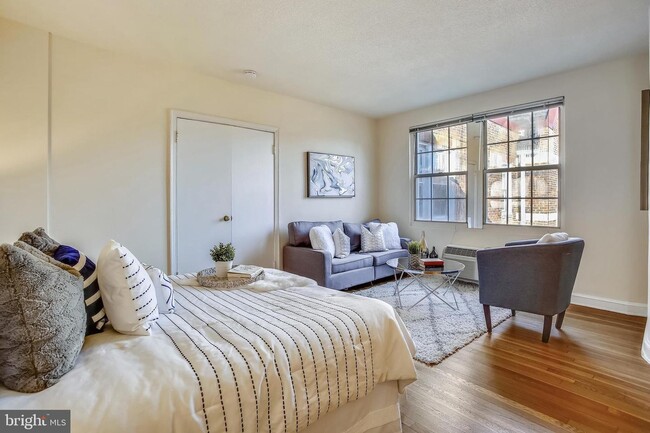 Shows staged version of furnished apartment - 3051 Idaho Ave NW