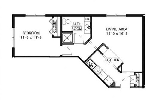 1BR/1BA - Cannon Rivers Senior Living