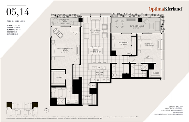 Floorplan - Optima Kierland Apartments