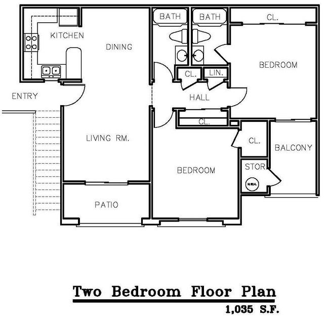 Floorplan - Palm Terrace Apartments