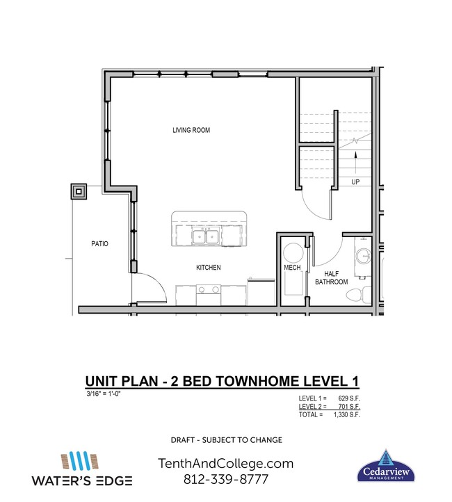 Floorplan - Waters Edge Apartments Bloomington