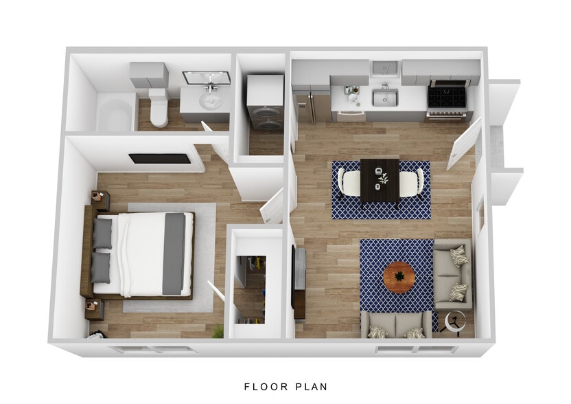 1 Bedroom Floorplan - Solo Brightside – 1 Bedroom Cottages