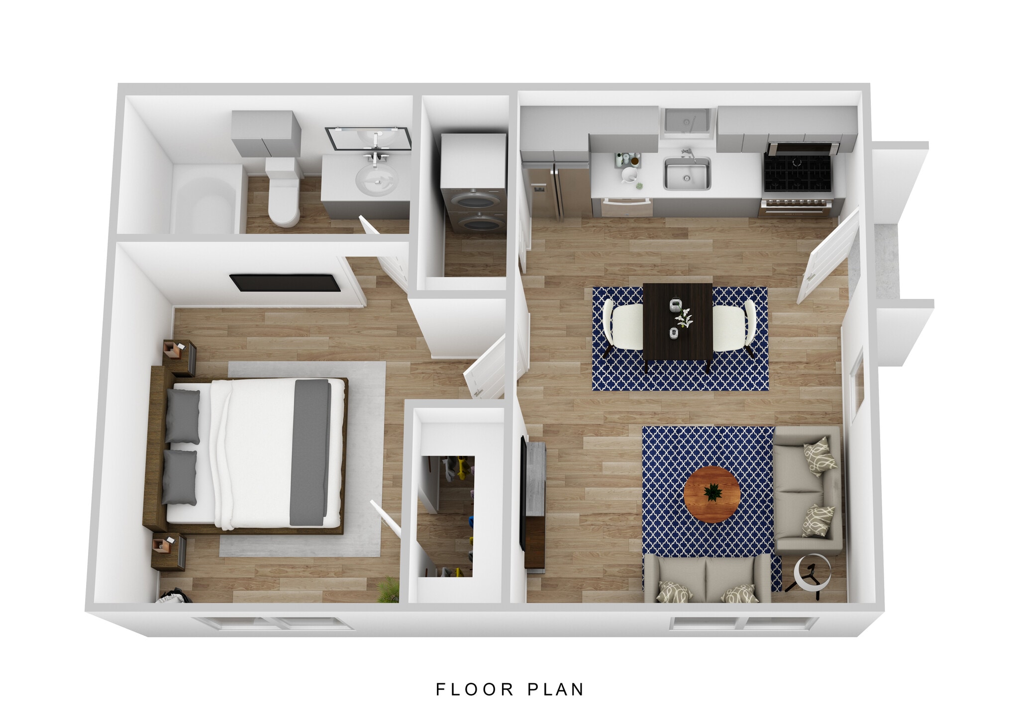 1 Bedroom Floorplan - Solo Brightside