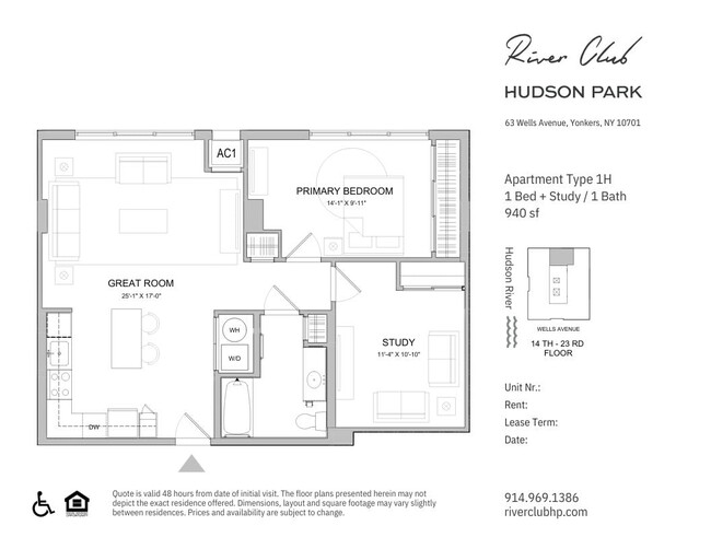 Floorplan - River Club at Hudson Park