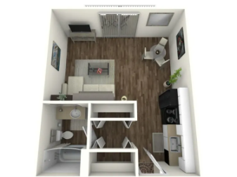 Studio Floor plan.png - Three Fountains Apartments