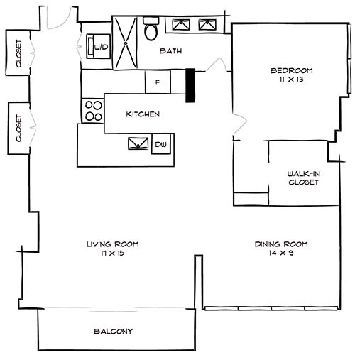 Floorplan - Park Towne Place Apartments