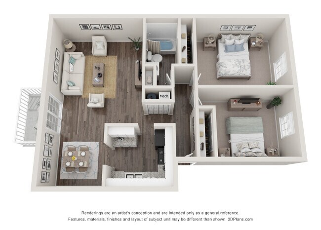 Floorplan - Colonial Towne Apartments