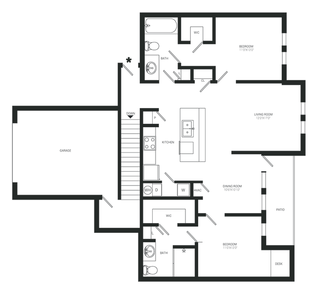 Floorplan - The Fountains of Conroe Apartment Homes