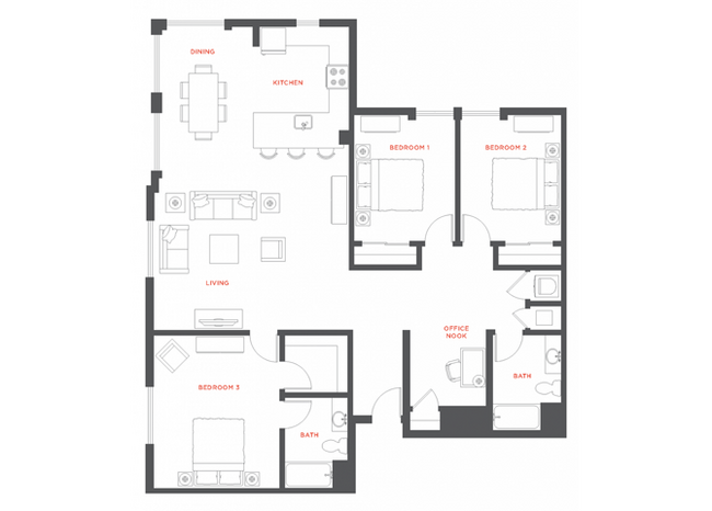 Floorplan - Field House at Bay Meadows