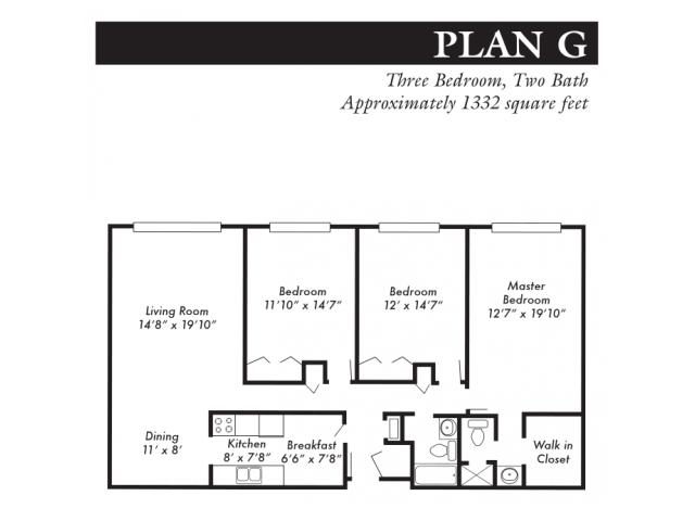 Plan G, 3-bed, 2-bath - Clifton Estates