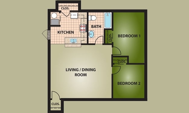 2BR/1BA - Nativity Manor