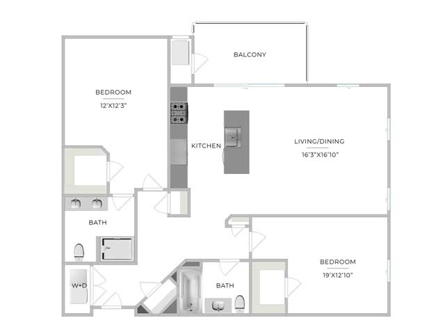 Floorplan - Barclay Chase Apartment Homes