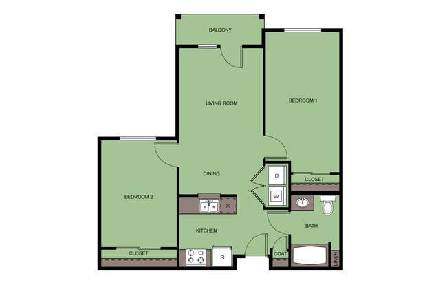Floorplan - Estates at Hillside Gardens Affordable Senior Community