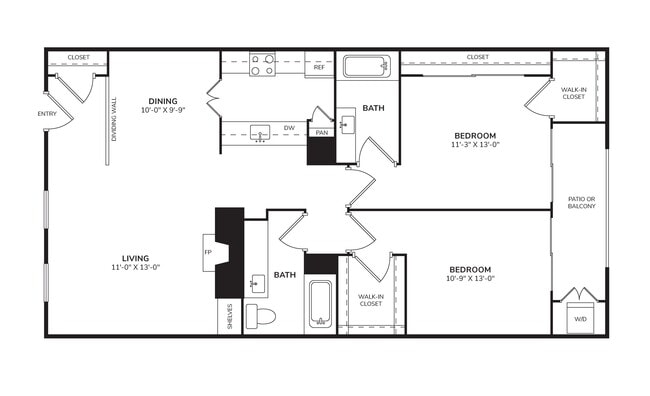 Floorplan - Allen House Apartments