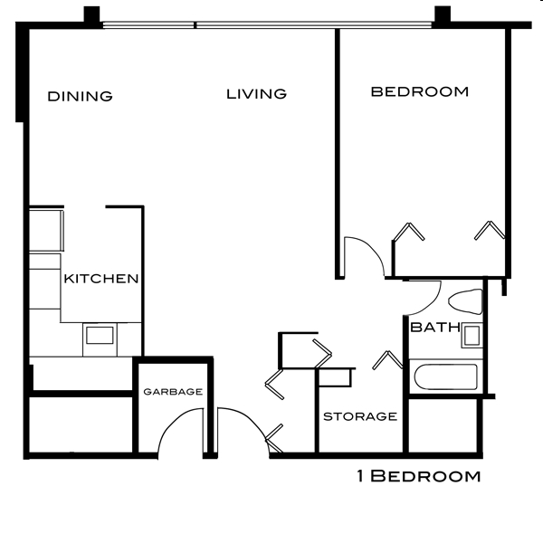 1BR/1BA - Buena Vista Towers