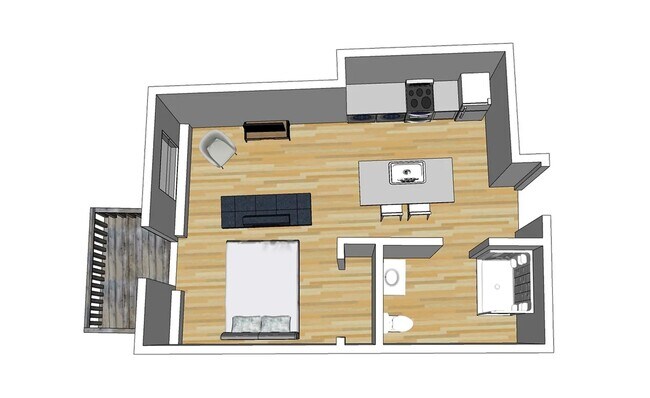 Floorplan - Beautiful Studio and One Bedrooms West Grand Neighborhood