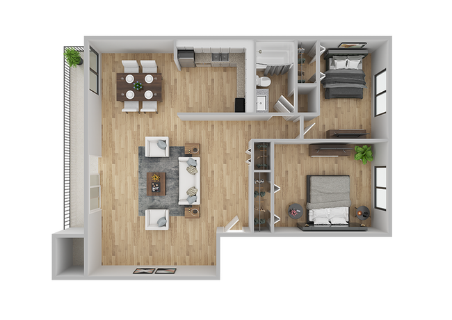 Lindenbrooke-2BD-1Bath-856sqft - Lindenbrooke