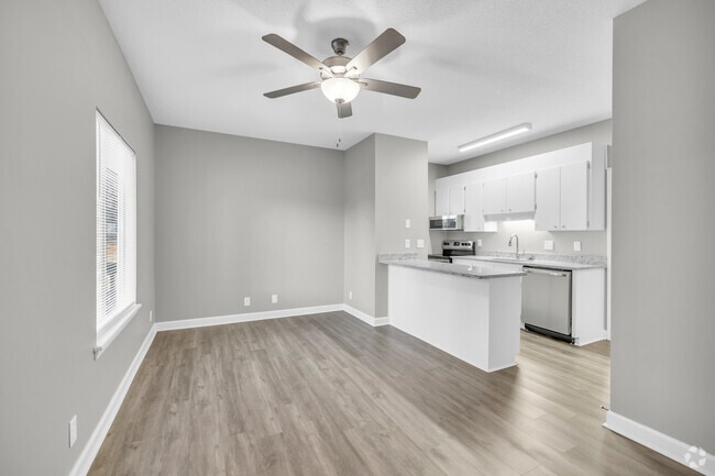 Living Room & Kitchen 1 - Lander Place Apartments- 611 Highland Park Dr