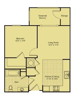1BR/1BA - Renaissance Preserve Senior Apartments