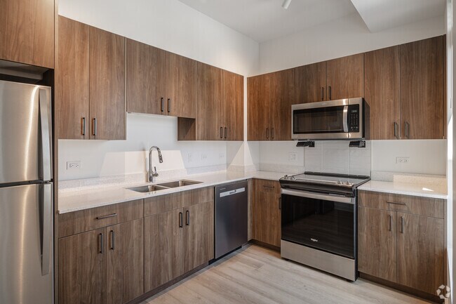 Studio - 457SF - Kitchen - Canvas at Leland Plaza