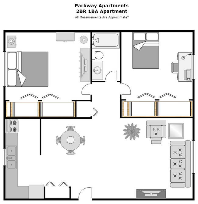 Floorplan - Parkside Apartments