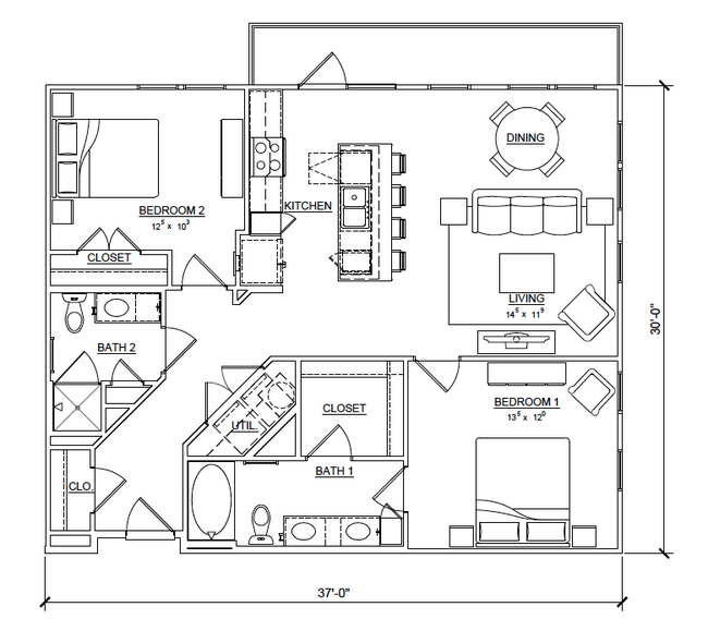 Floorplan - Magnolia at Inwood Village II