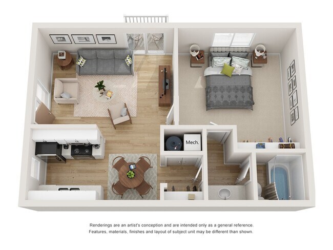 1 Bedroom x 1 Bathroom - Emerson Apartment Homes