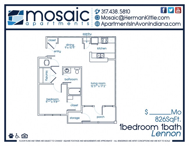 Floorplan - Mosaic Apartments