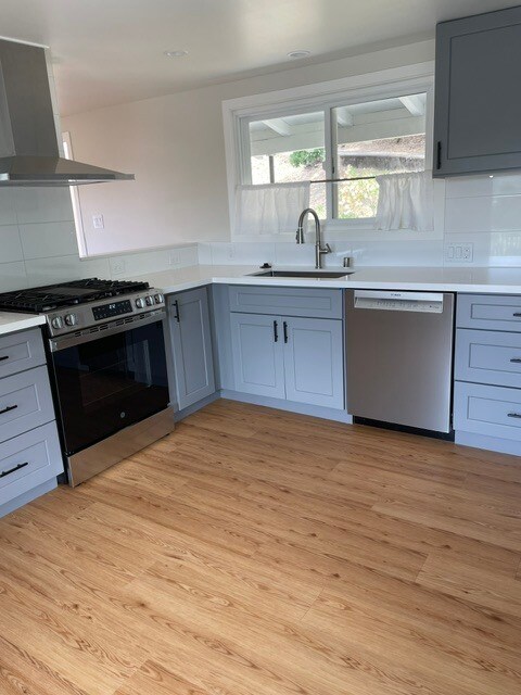 New Gas Stove, dishwasher, large sink. Beautiful kitchen opens to living room/dining area. - 101 Granlee Rd
