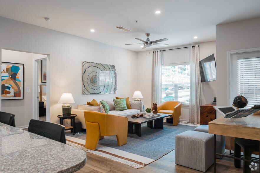 2BR, 2BA - 1183SF - Living Room - Moretti
