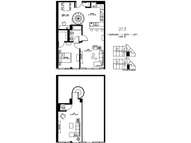 1 Bed 1 Bath/Den - 1241 N. Milwaukee