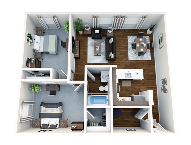 Lakeview-2bed1ba-C-3D - Lakeview Apartments