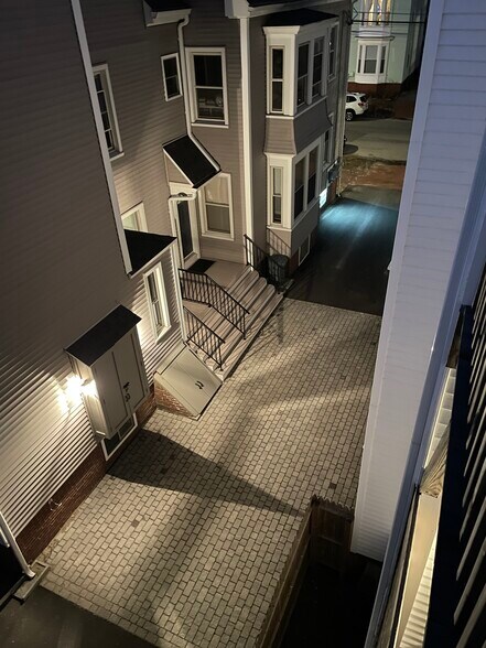 28 North driveway at night. - 28 North St