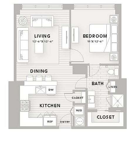 A1: 1bed 1bath - The Star