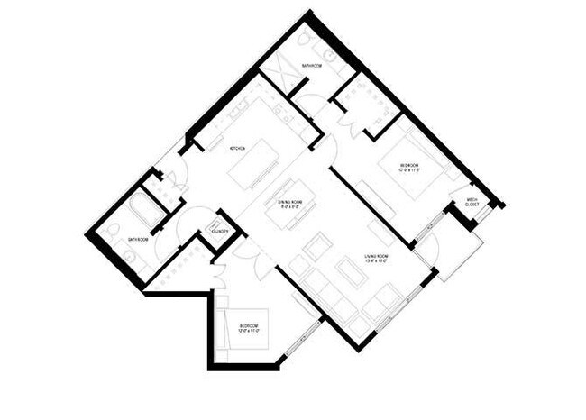 Floorplan - River North 55+ Apartments