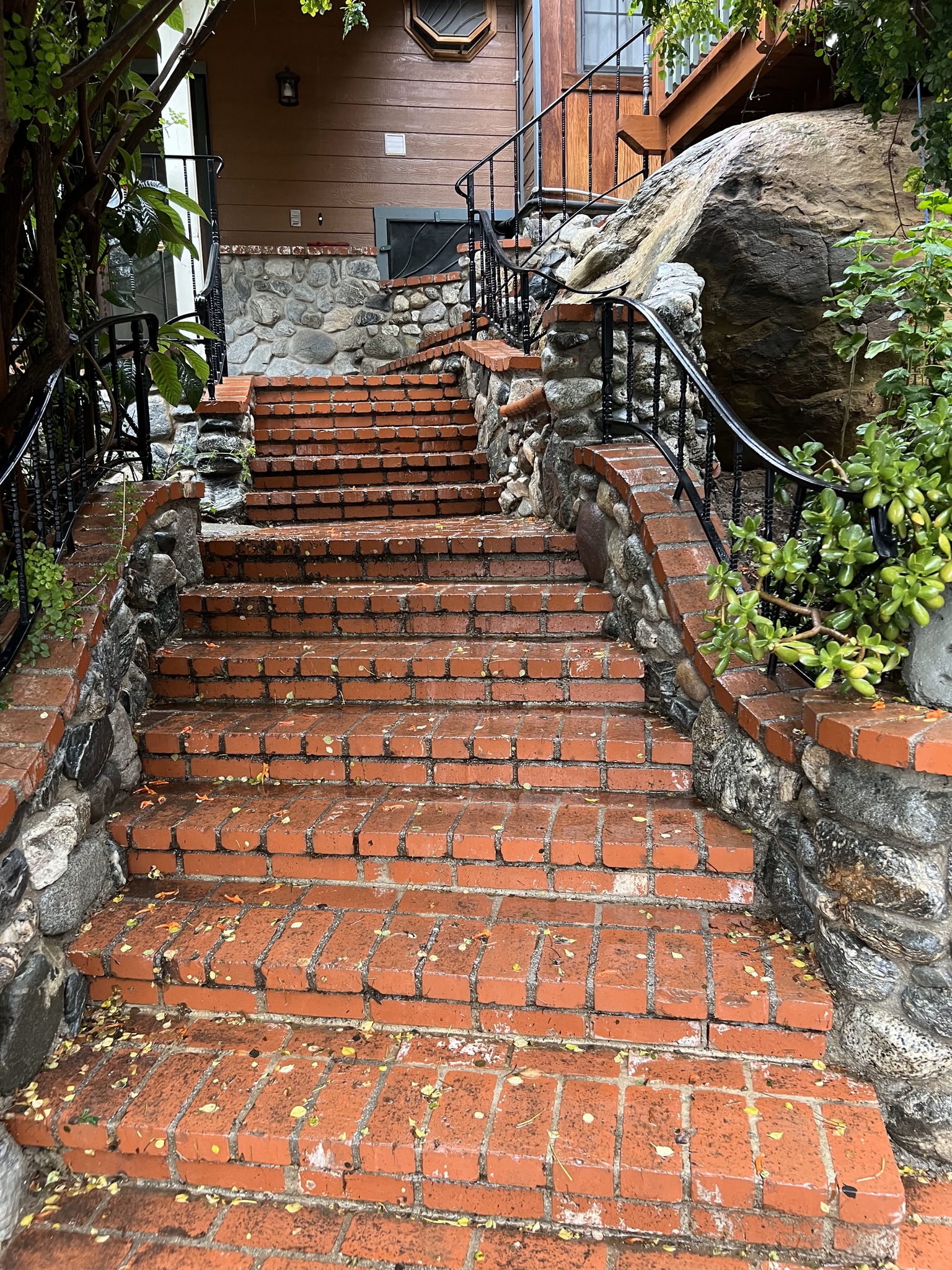 Entry Steps - stone and brick walkways - 9406 Ventura Way