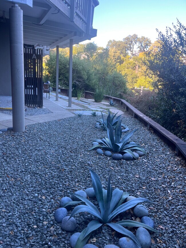 Carport side to apt entrance - 8 Los Robles Dr