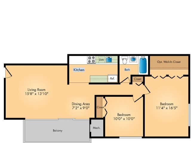 2 Bedroom - GrandView Apartments