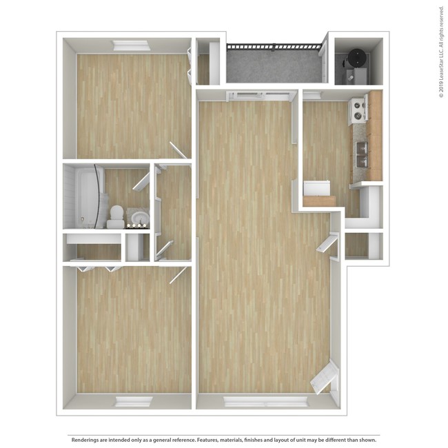 Floorplan - Berkshire and Barter Court Apartments