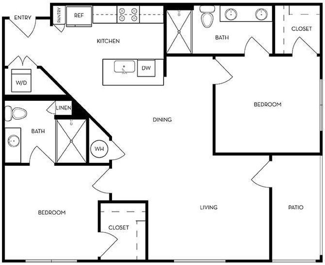 Emma | 2 Bed/2 Bath | 1,045 SF - The Logan at Osborn