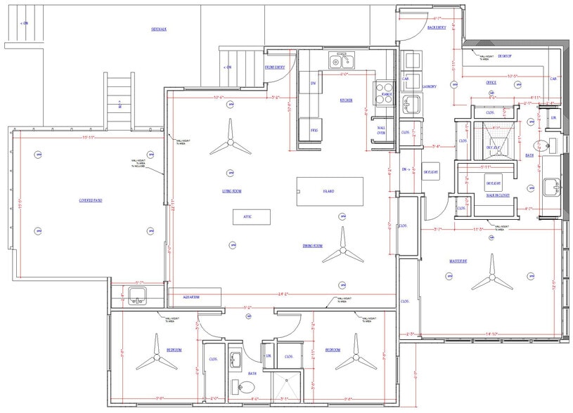 Floor plan with room dimensions. - 3716 Claudine St