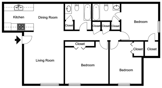 Floorplan - Lakefront Apartments