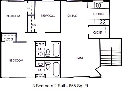 Floorplan - Oak Meadow Villa Apartments