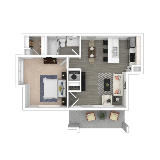 1A - 1 Bed, 1 Bath, 593 sq. ft. - Ascent Pineville