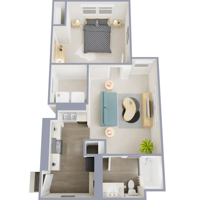 One bedroom, one bath, 500 square foot apartment - Signature at Promontory Pointe