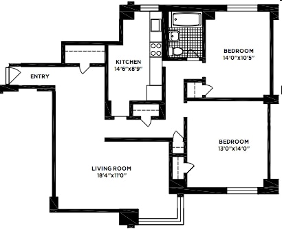 2BR/1BA - 178  Clinton Street