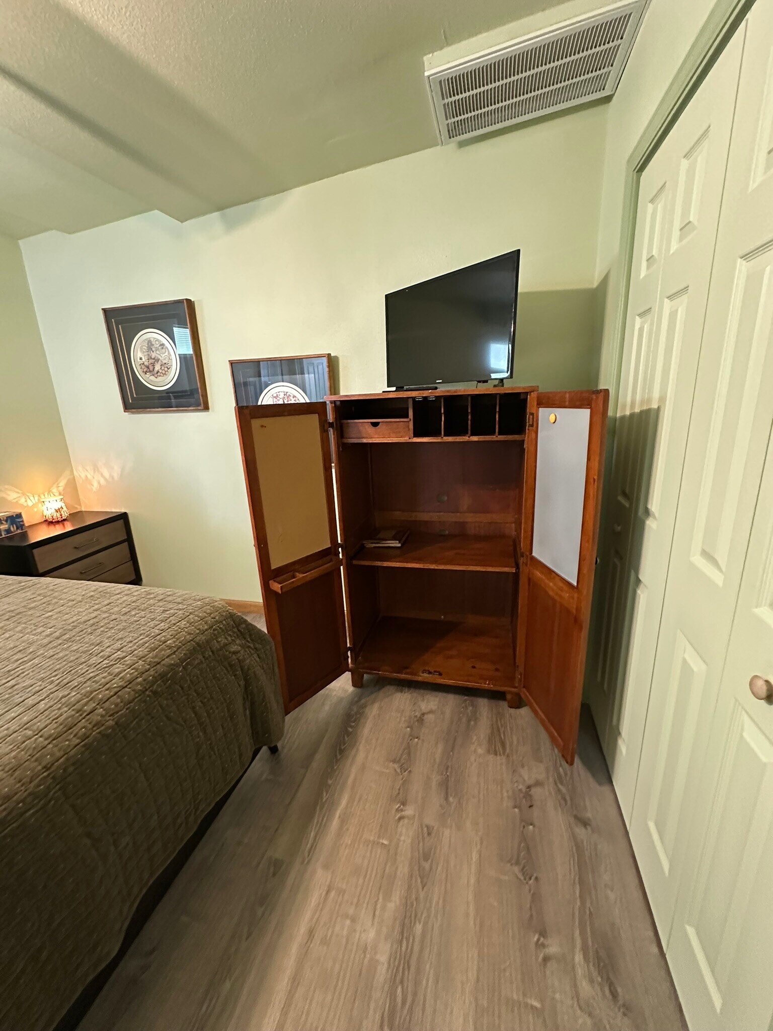 Desk cabinet open - 400 Main St